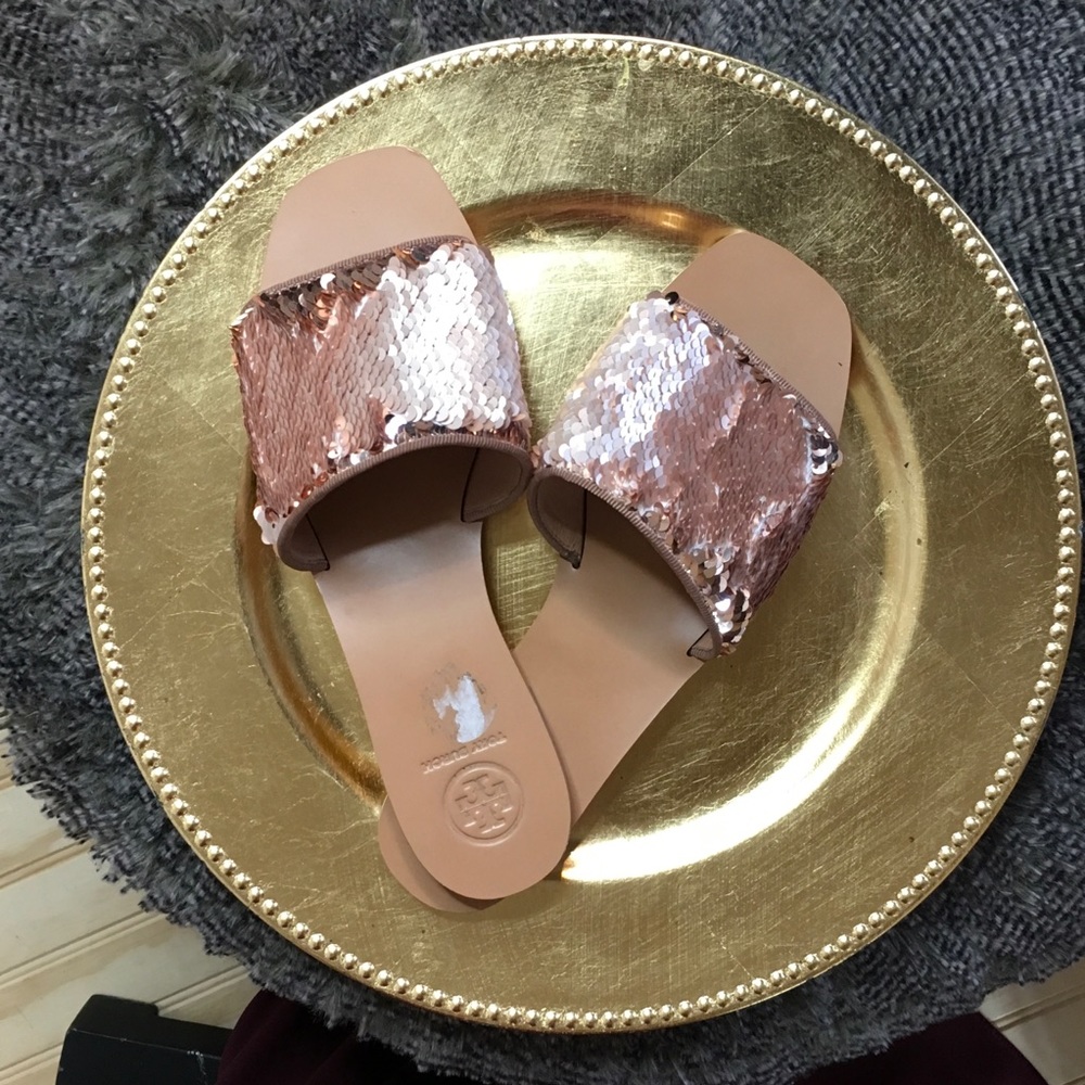 Tory Burch Carter Sequin Slides - image 6
